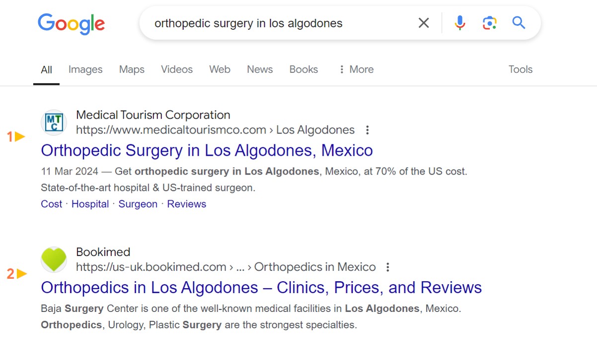 Orthopedic surgery in Los Algodones - US#1