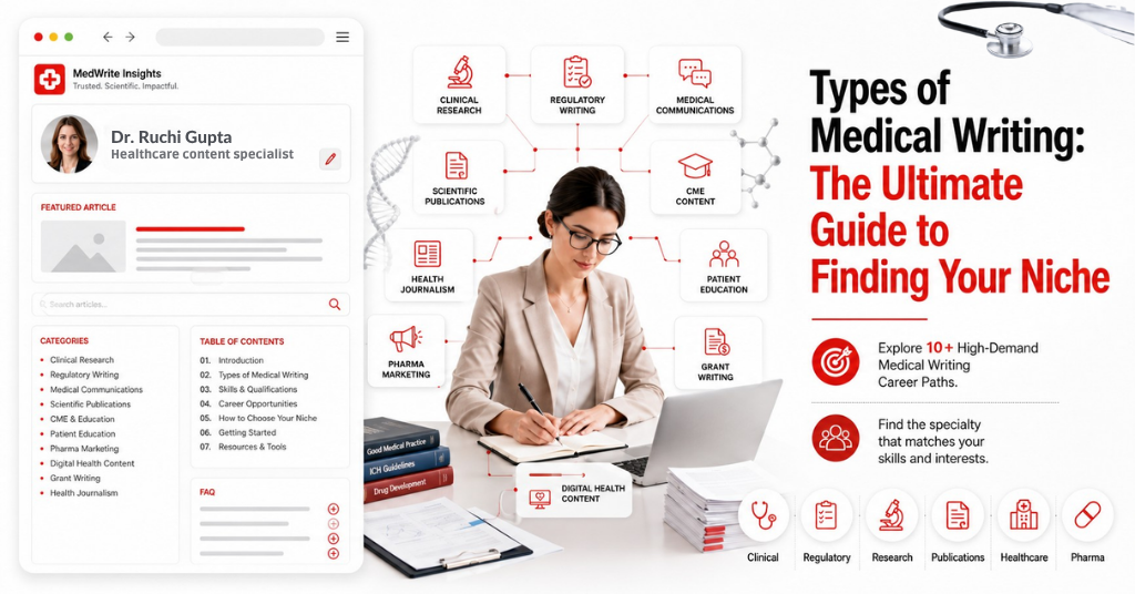Types of Medical Writing: The Ultimate Guide to Finding Your Niche